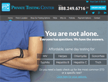 Tablet Screenshot of privatetestingcenter.com